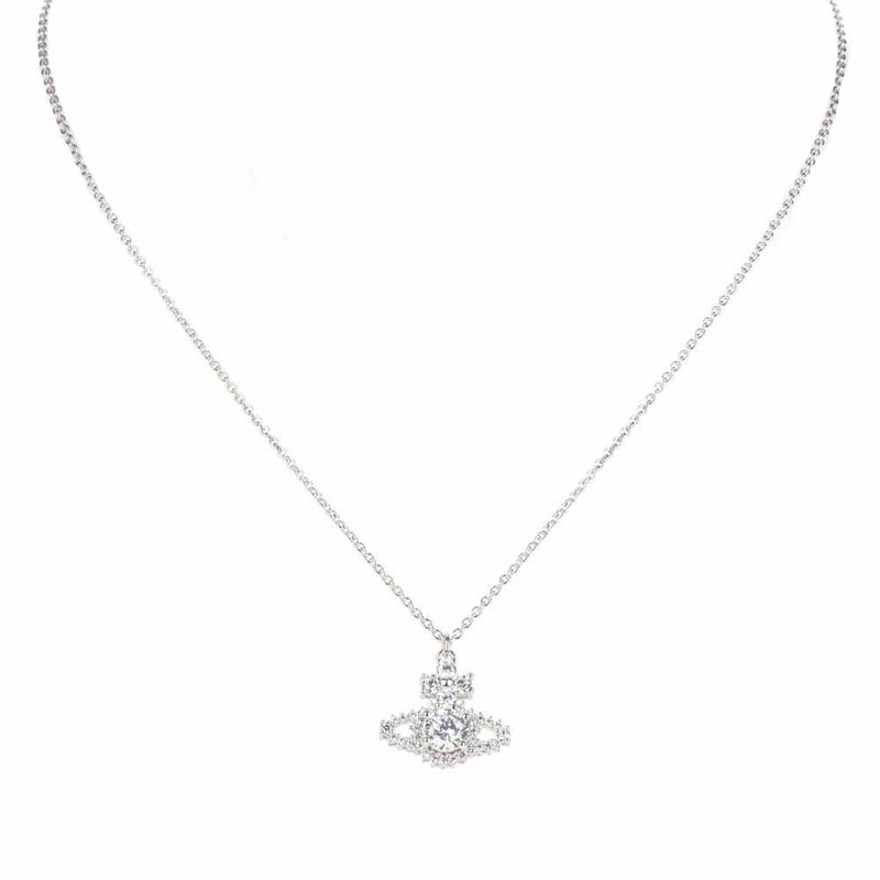 Vivienne Westwood Valentina Bas Relief Orb Pendant, Rhodium Plated