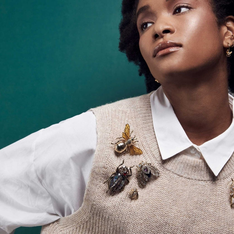 Bill Skinner Bejewelled Bug Brooch
#4