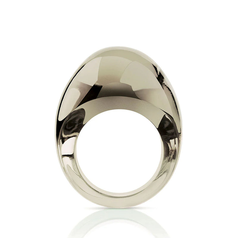 Lalique Cabochon Bronze Ring, Size 59