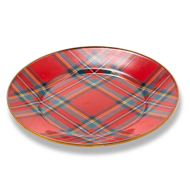 Mackenzie-Childs Tartastic Enamel Salad/Dessert Plate, Red