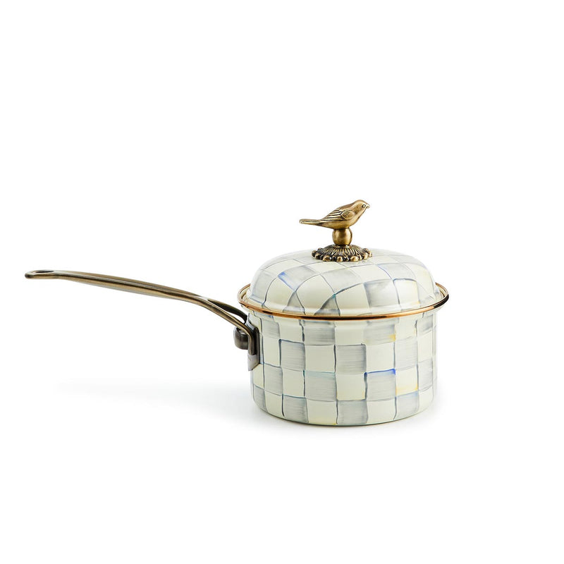 Mackenzie-Childs Sterling Check 2.5 Qt. Saucepan
