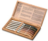 Steak Knives, Mixed Wood, Set of 6, by Claude Dozorme