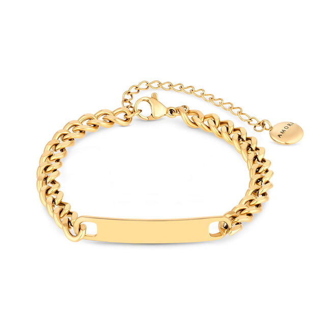 Amori Chains Tag Bracelet, Gold
