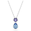 Swarovski Chroma pendant, Mixed cuts, Multicoloured, Rhodium plated