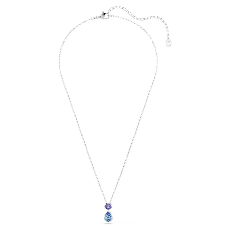 Swarovski Chroma pendant, Mixed cuts, Multicoloured, Rhodium plated
