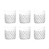 Klimchi Clear Hobnail Whiskey Glasses, Set of 6
