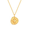 Amori Compass Necklace, Gold