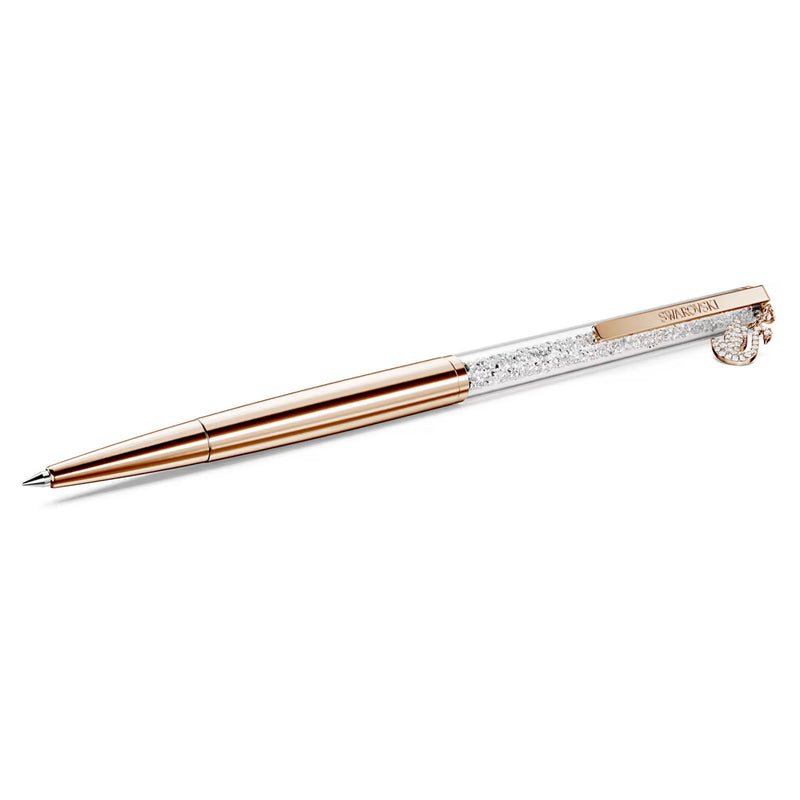 Swarovski Crystalline ballpoint pen, Swan, Rose gold-tone plated