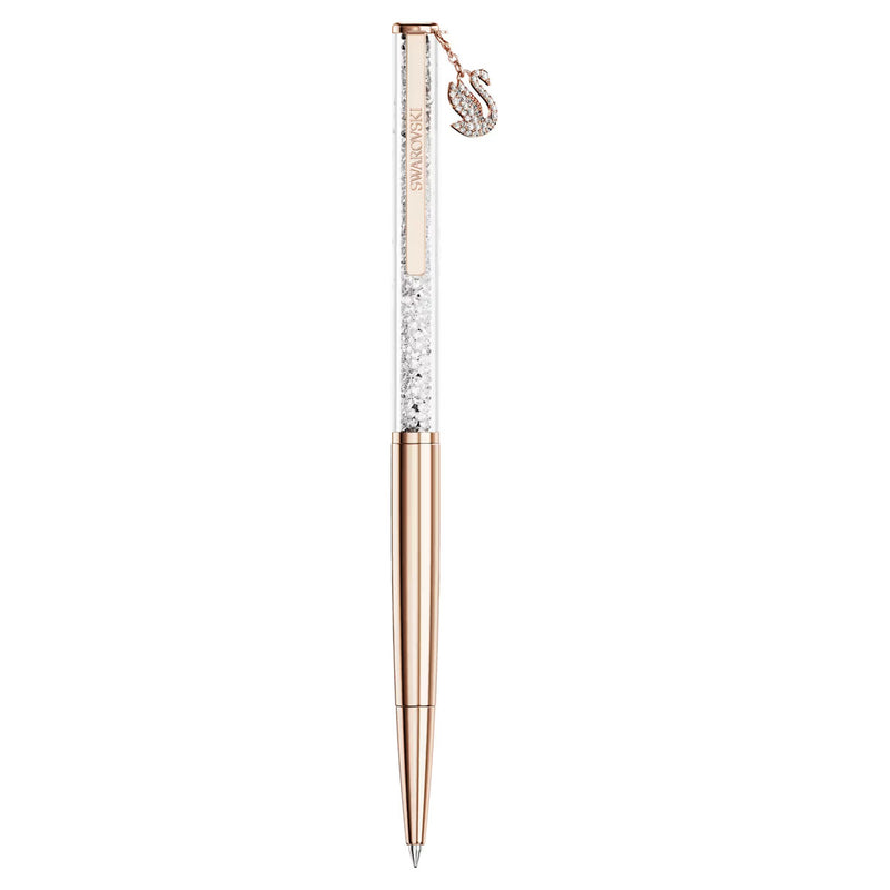 Swarovski Crystalline ballpoint pen, Swan, Rose gold-tone plated