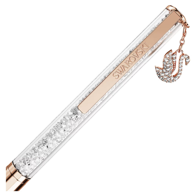 Swarovski Crystalline ballpoint pen, Swan, Rose gold-tone plated