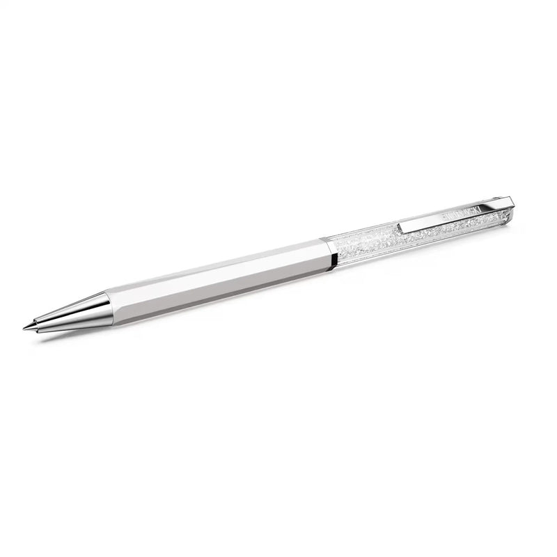 Swarovski Crystalline ballpoint pen, White lacquered, Chrome plated