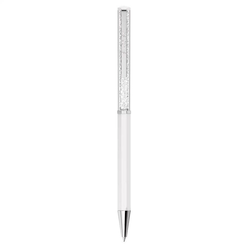 Swarovski Crystalline ballpoint pen, White lacquered, Chrome plated