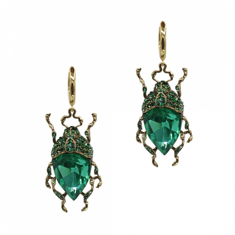 Bill Skinner Green Bug Earring