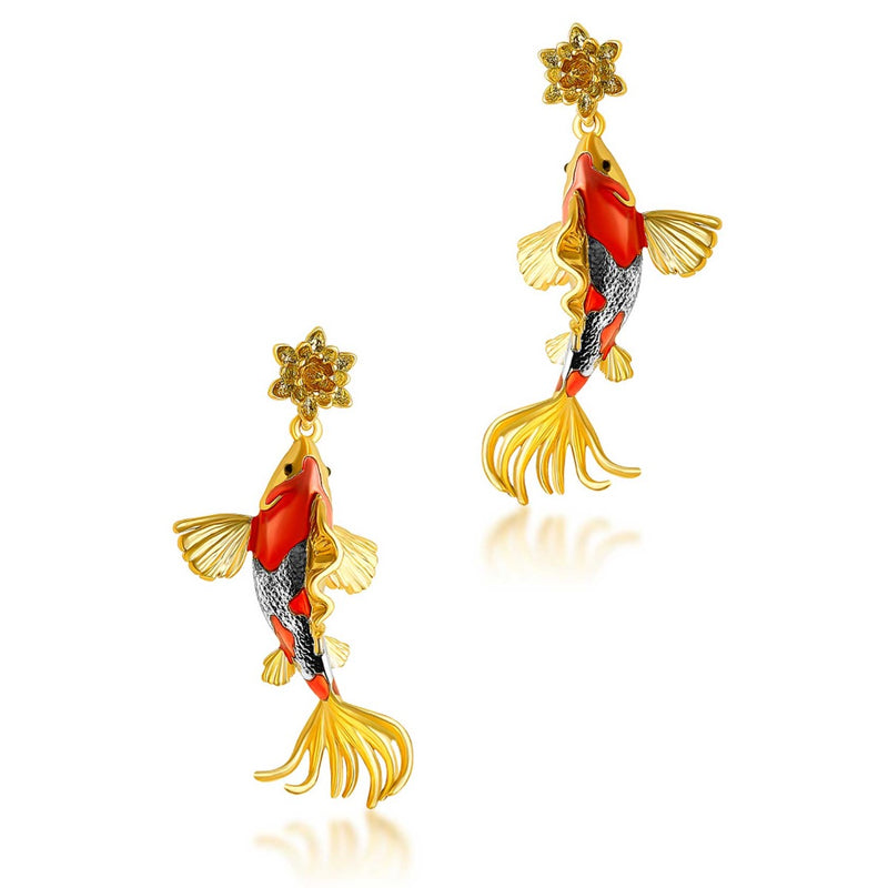 Bill Skinner Koi Carp Earrings