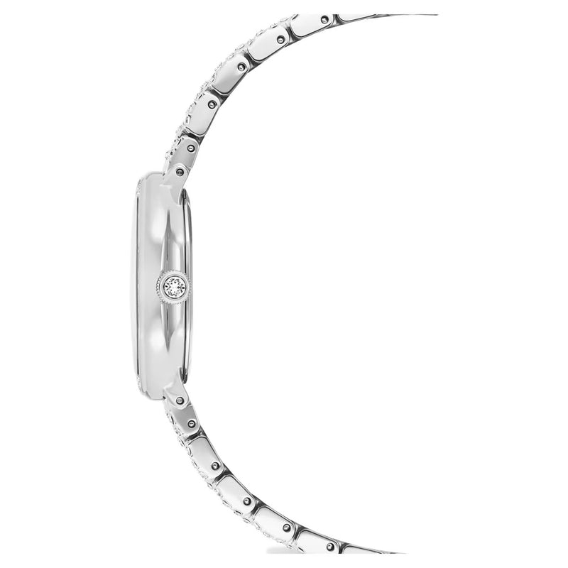 Swarovski Dextera octagon watch, Crystal, Swiss Made, Metal bracelet, Silver tone, Stainless steel