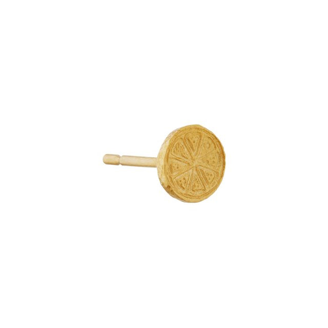 Alex Monroe Little Lemon Slice Single Stud Earring, Gold Plated