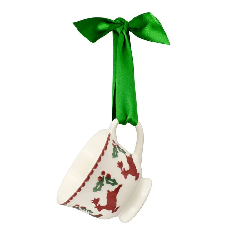 Emma Bridgewater Reindeer Tiny Teacup Decoration (Boxed)
