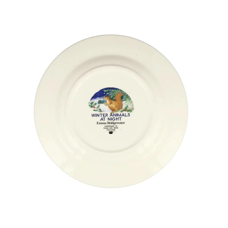 Emma Bridgewater Midnight Squirrel Medium Dinner Plate, 8.5 Inch