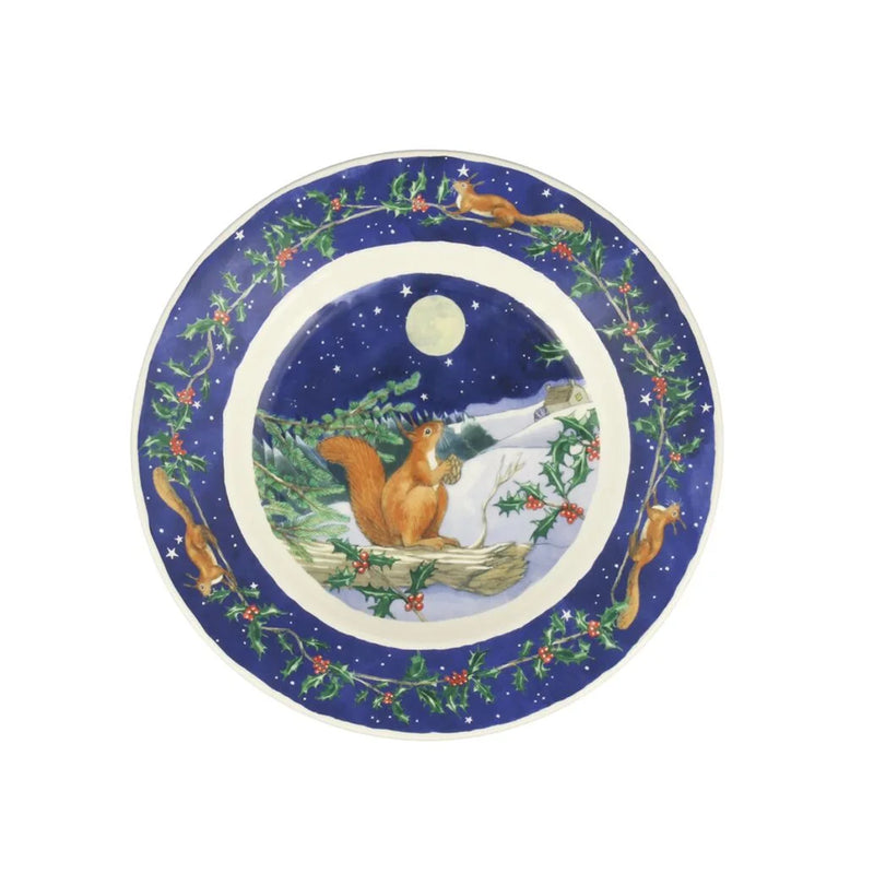 Emma Bridgewater Midnight Squirrel Medium Dinner Plate, 8.5 Inch