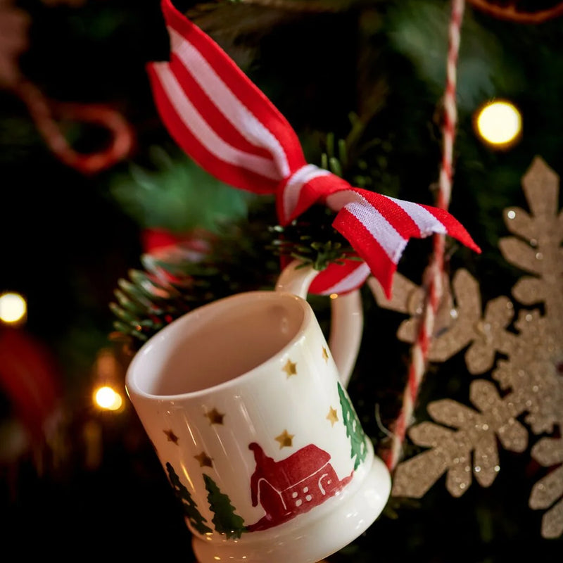 Emma Bridgewater Christmas Cabin Tiny Mug Decoration (Boxed)