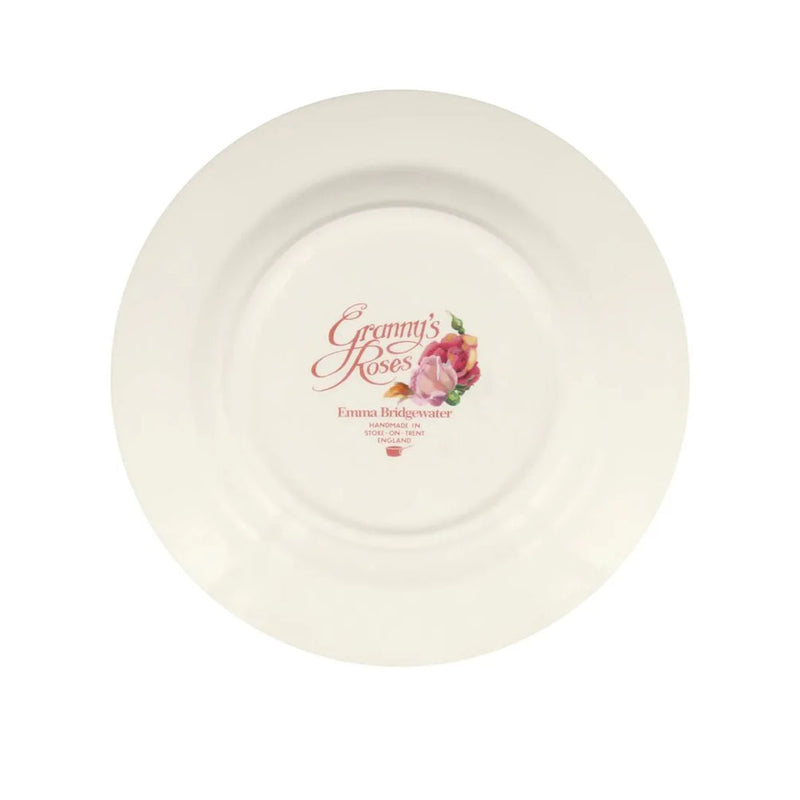 Emma Bridgewater Granny's Roses Medium Dinner Plate, 8.5 Inch