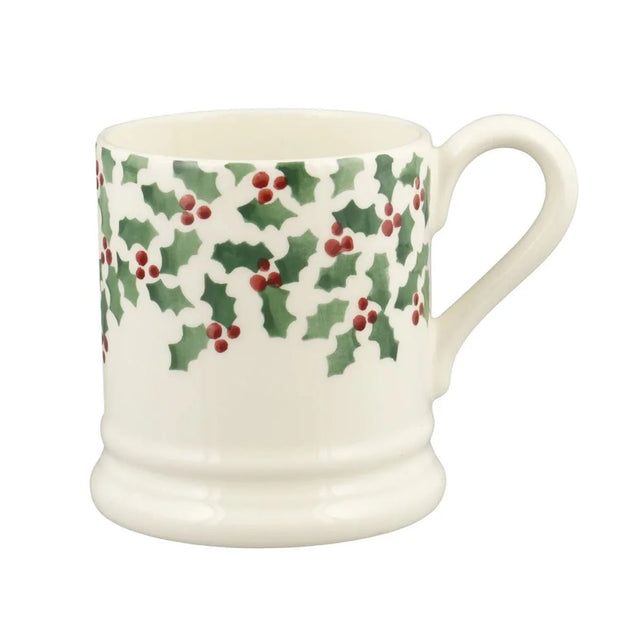 Emma Bridgewater Tiny Scattered Holly 1/2 Pint Mug