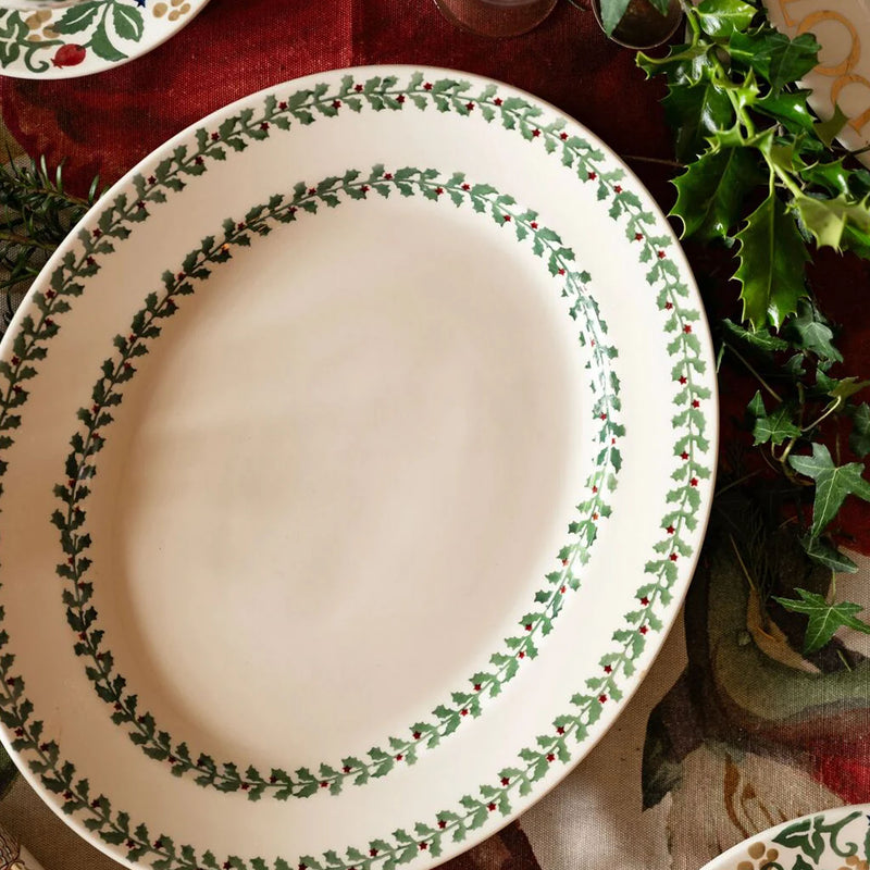 Emma Bridgewater Tiny Holly Medium Oval Platter