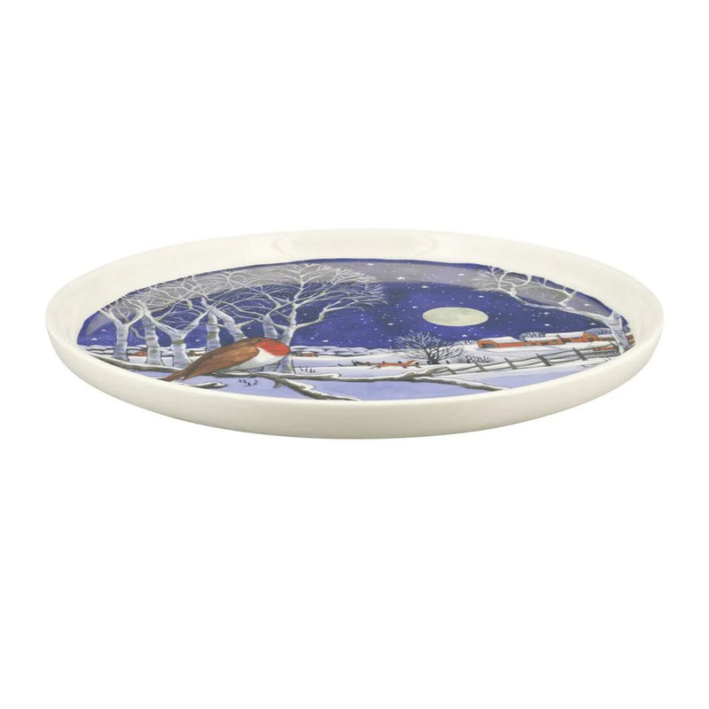 Emma Bridgewater Midnight Robin Flat Serving Plate
