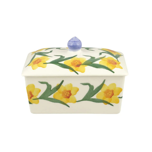 Emma Bridgewater Windblown Daffodils Small Butter Dish