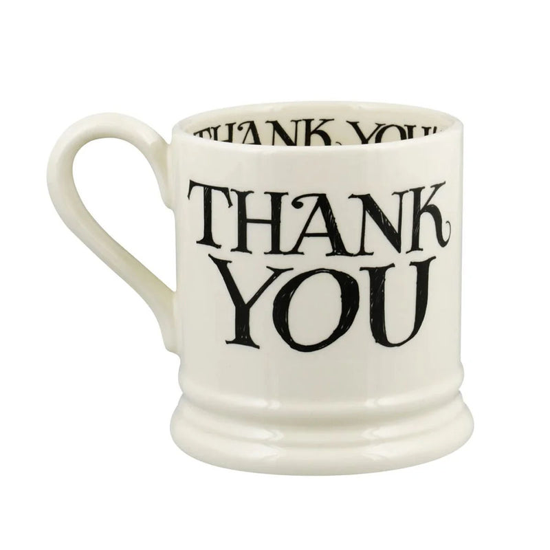 Emma Bridgewater Black Toast Thank You 1/2 Pint Mug