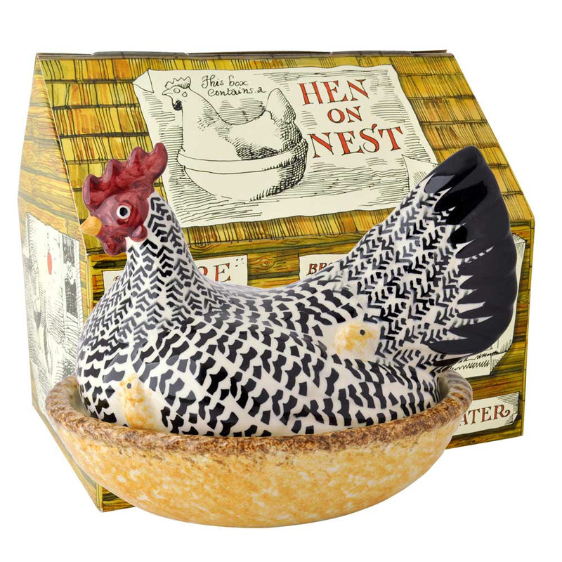Emma Bridgewater Black Toast Silver Large Hen on Nest - Boxed