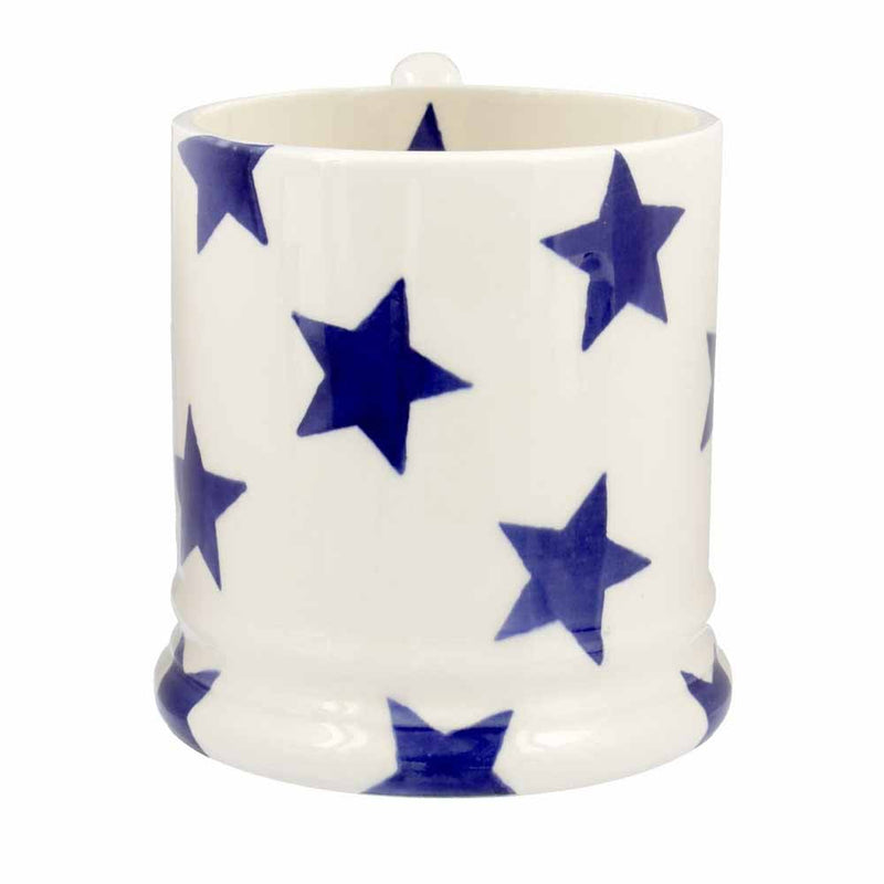 Side view of Emma Bridgewater Blue Star Half Pint Mug 
