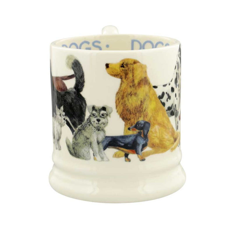 Side View of Emma Bridgewater Dogs Dogs All Over Half Pint Mug 