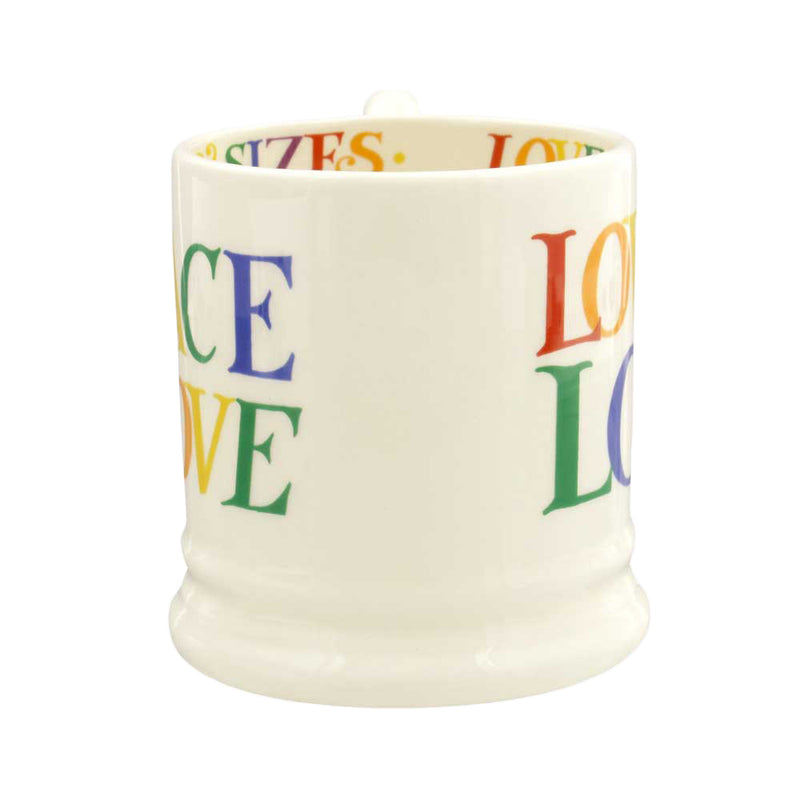 Emma Bridgewater Love is Love Half Pint Mug - Rainbow Toast Collection