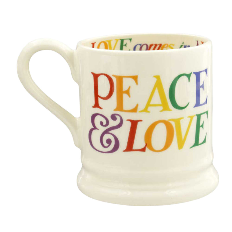 Emma Bridgewater Love is Love Half Pint Mug - Rainbow Toast Collection