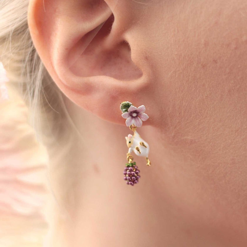 Bill Skinner Blackberry Mouse Earrings
