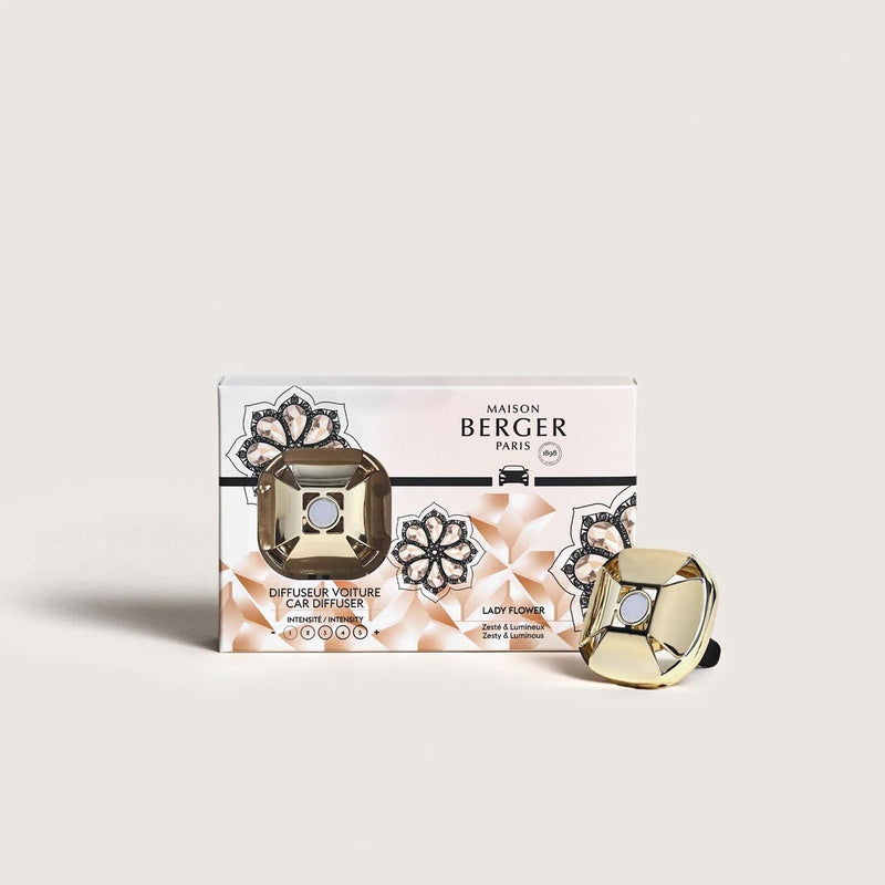 Lady Flower Car Diffuser, Gold