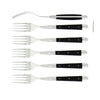 Forge de Laguiole Forks Set of 6, Black Shiny Handle