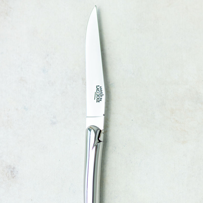 Forge de Laguiole Table Knives Set of 6, Starck, Shiny Finish Handle