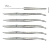 Forge de Laguiole Table Knives Set of 6, Starck, Satin Finish Handle