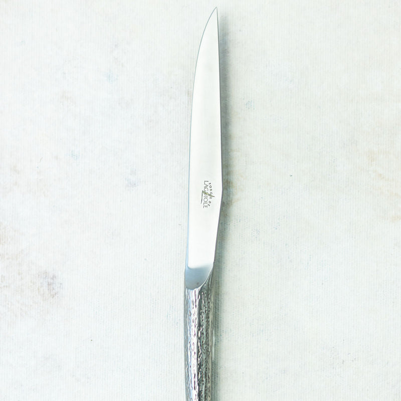 Forge de Laguiole Table Knives Set of 6, Starck, Satin Finish Handle