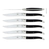 Forge de Laguiole Table Knives Set of 6, Black Shiny Handle