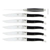 Forge de Laguiole Table Knives Set of 6, Dark Horn Shiny Handle