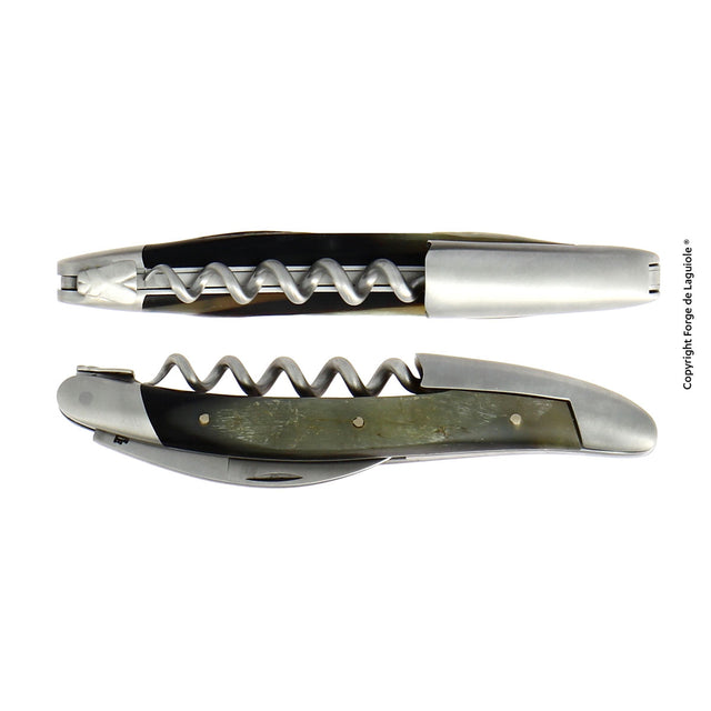 Forge de Laguiole Sommelier Knife, Stamped Bee, Aubrac Horn Handle