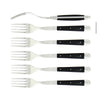 Forge de Laguiole Forks Set of 6, Black Handle
