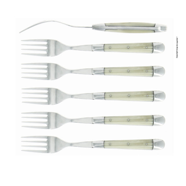 Forge de Laguiole Forks Set of 6, Opalescence Handle
