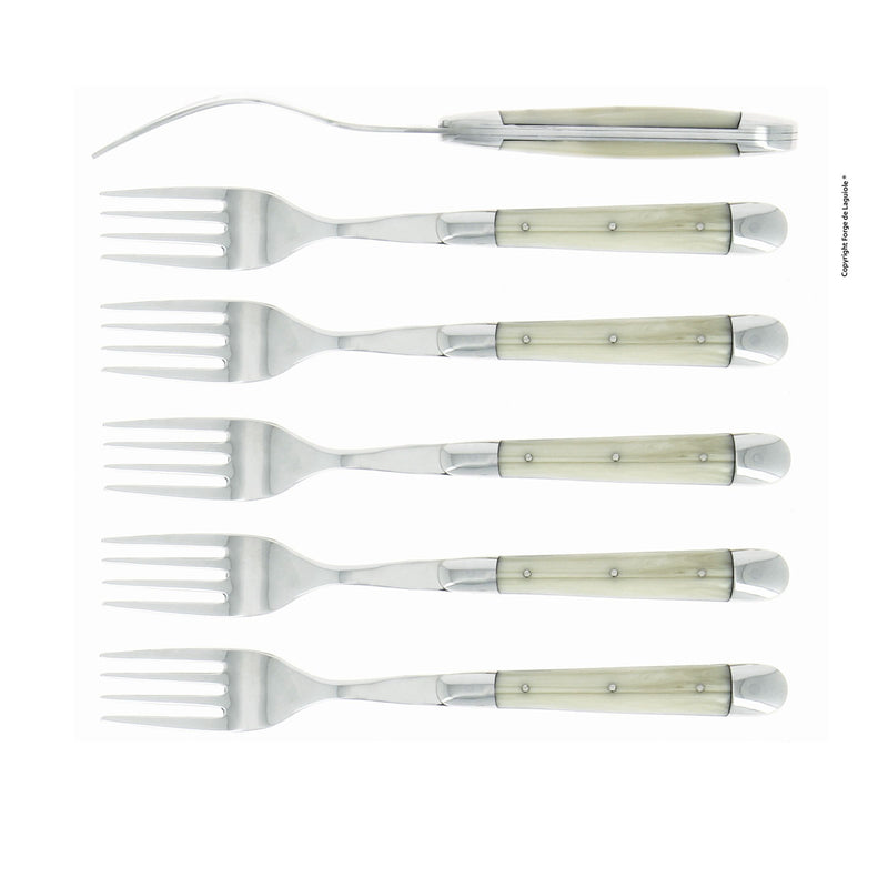 Forge de Laguiole Forks Set of 6, Opalescence Handle