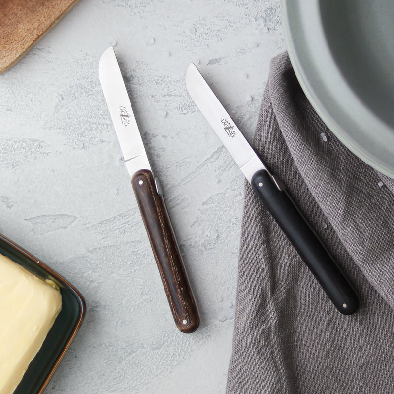Forge de Laguiole Butter Knife, Putman, Ebony Handle