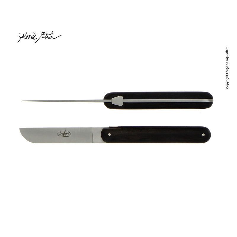 Forge de Laguiole Butter Knife, Putman, Ebony Handle
