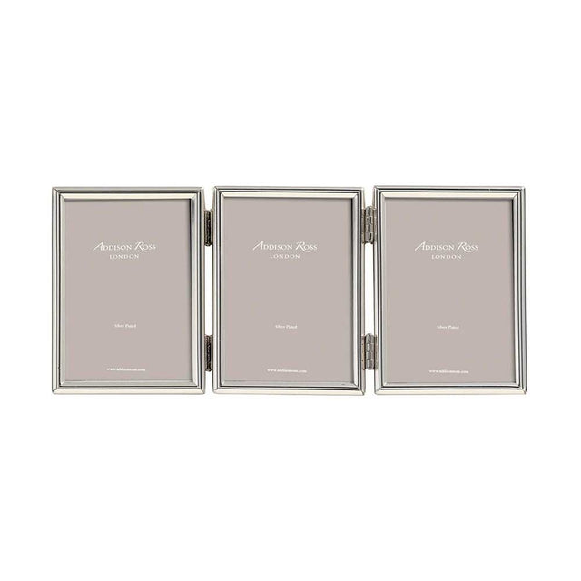 Addison Ross Fine Edged Silver Triple Photo Frame